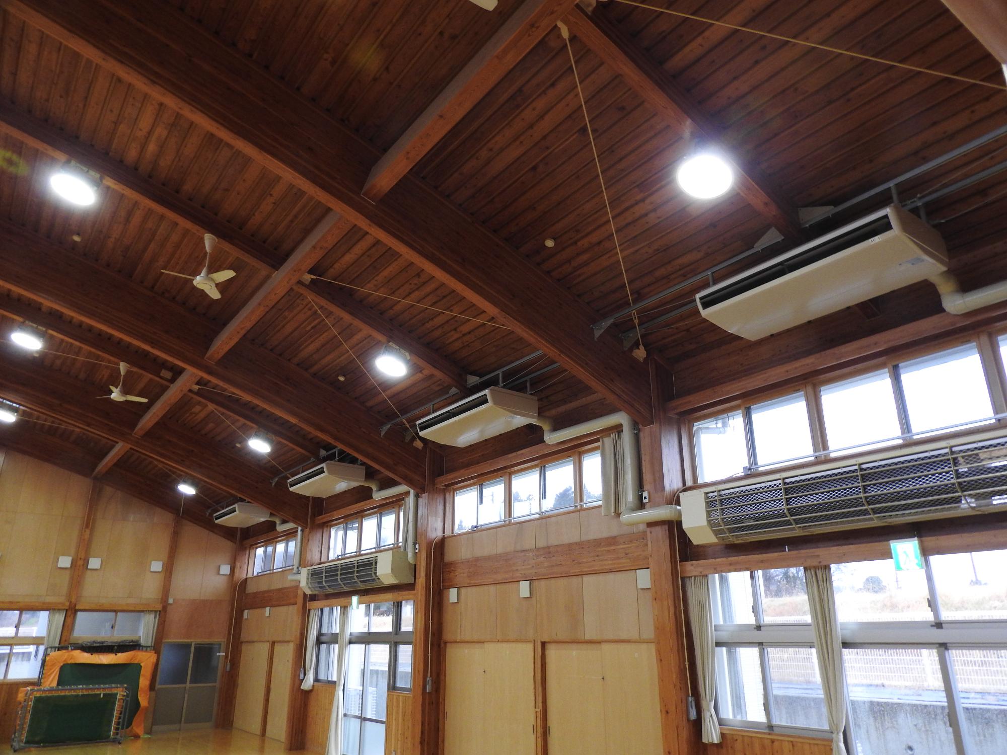 現地調査（たてしな保育園 遊戯室エアコン）