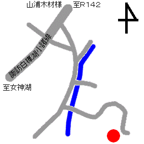 芦田城址の場所を赤丸で示した地図