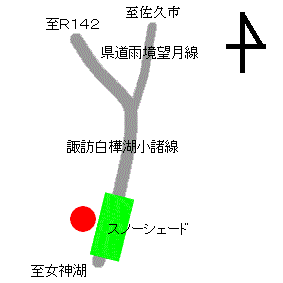 六川源五右衛門新道の場所を赤丸で示した地図